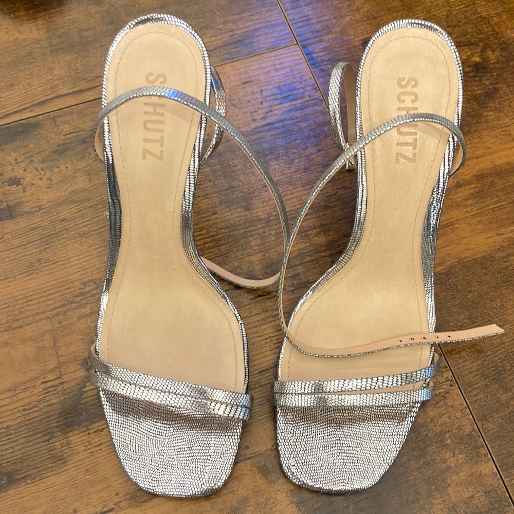 Schutz Silver Heels